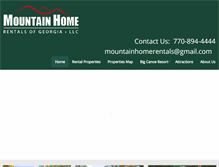 Tablet Screenshot of mountainhomerentalsofgeorgia.com